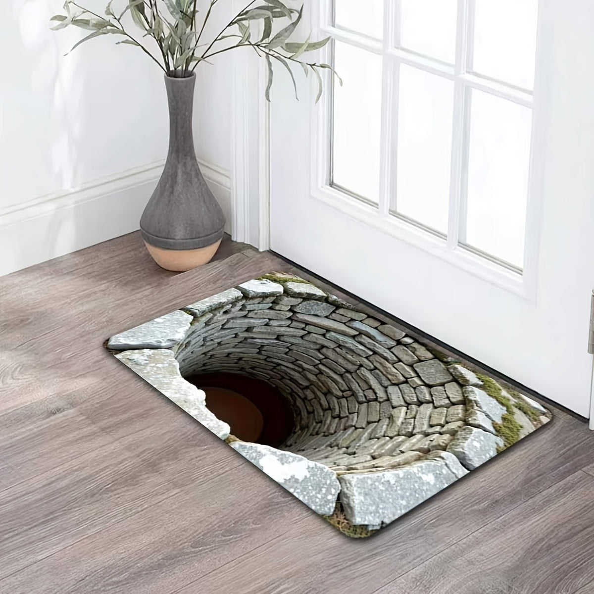 Trendbay Infinite Abyss 3D Printed Non-Slip Floor Mat 1Pc
