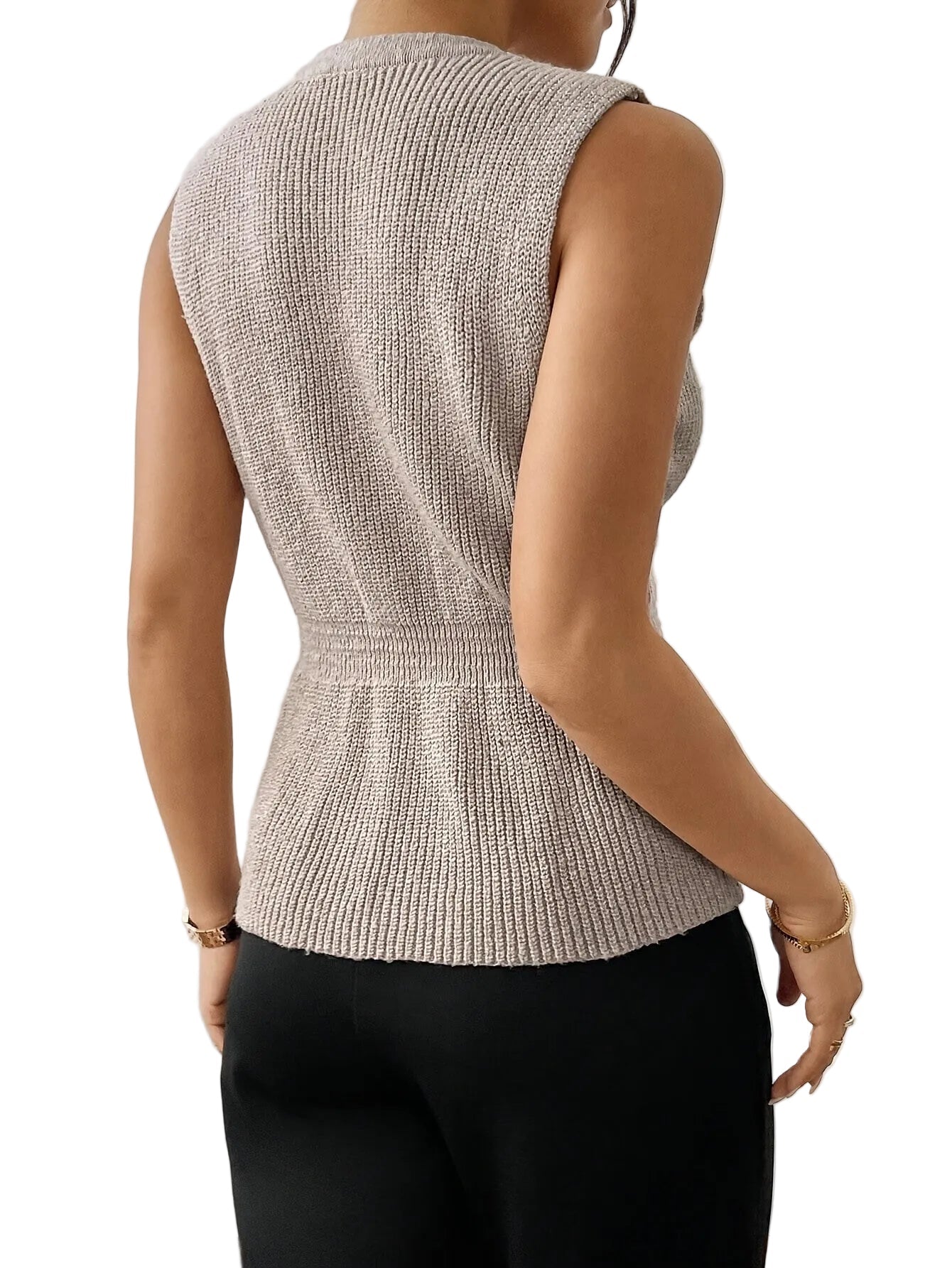 Trendbay Women's Plus Size Button Vest Top