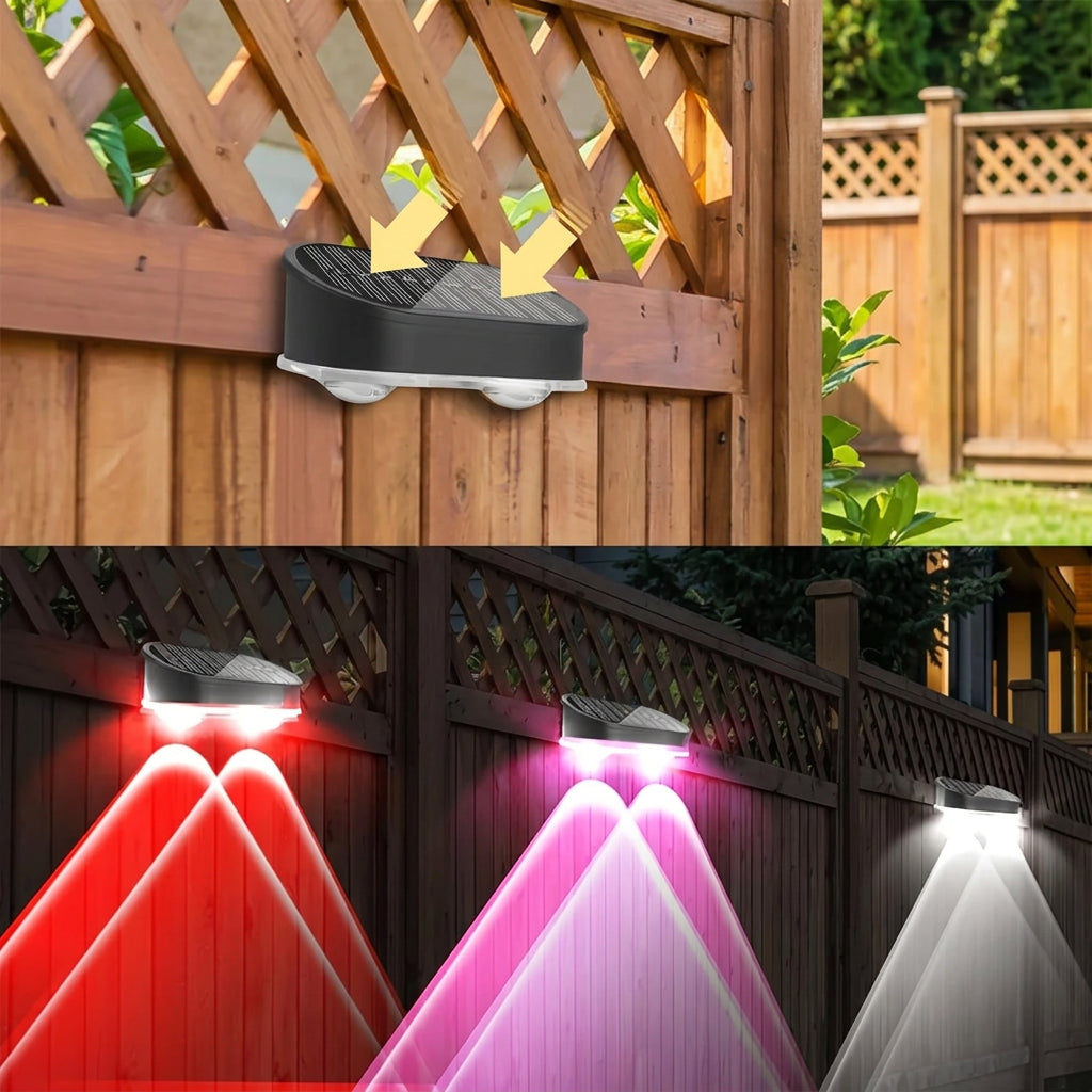 Trendbay 4 Pack Outdoor Solar Wall Lights IP44 Rated Fence
