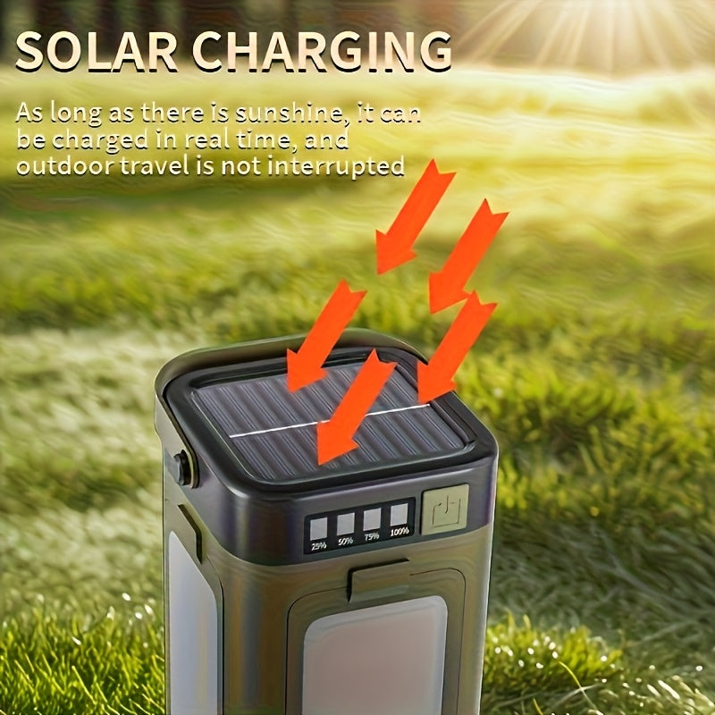 Trendbay 2-Pack Camping LED Lights – Solar Foldable Tent Lamp with 6 Modes
