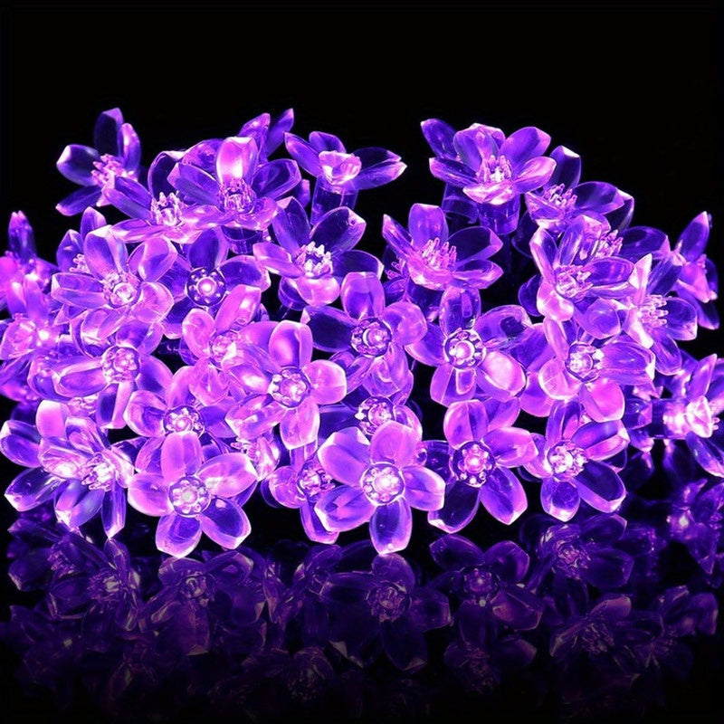 Trendbay 6.5M Solar Purple Cherry Blossom String Lights 30LED
