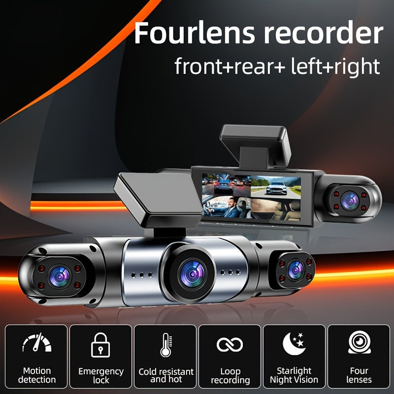 Trendbay 4-Channel 360° Panoramic Dash Cam (1080P)