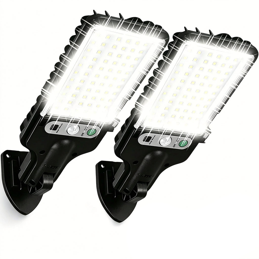 Trendbay 2-Pack Solar Outdoor Motion Sensor LED Wall Lamps