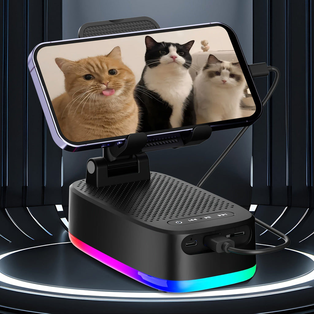 Trendbay 6W Wireless Bluetooth Speaker with Phone Holder – RGB Lights & Power Bank