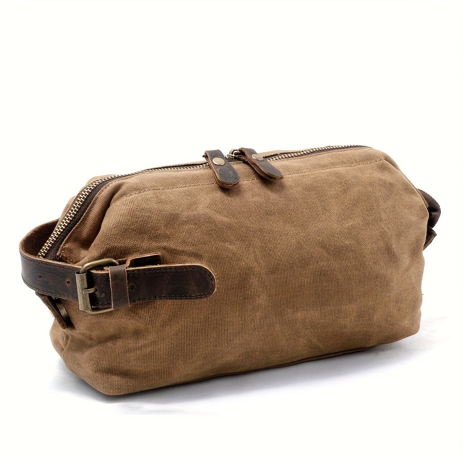 Trendbay Vintage Canvas Wrist Purse with Zipper Closure