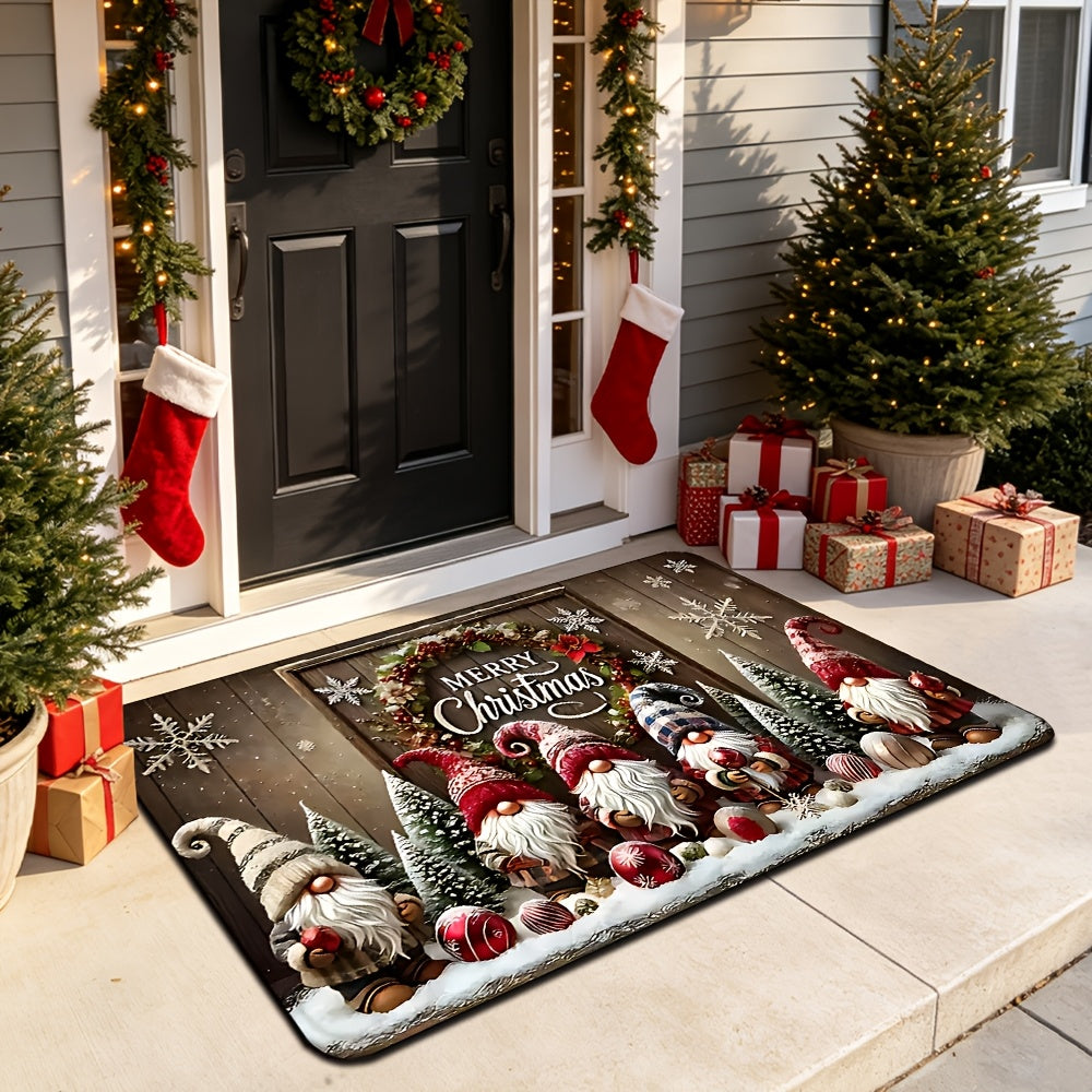 Trendbay Santa Claus Christmas Doormat Non-Slip Machine-Washable