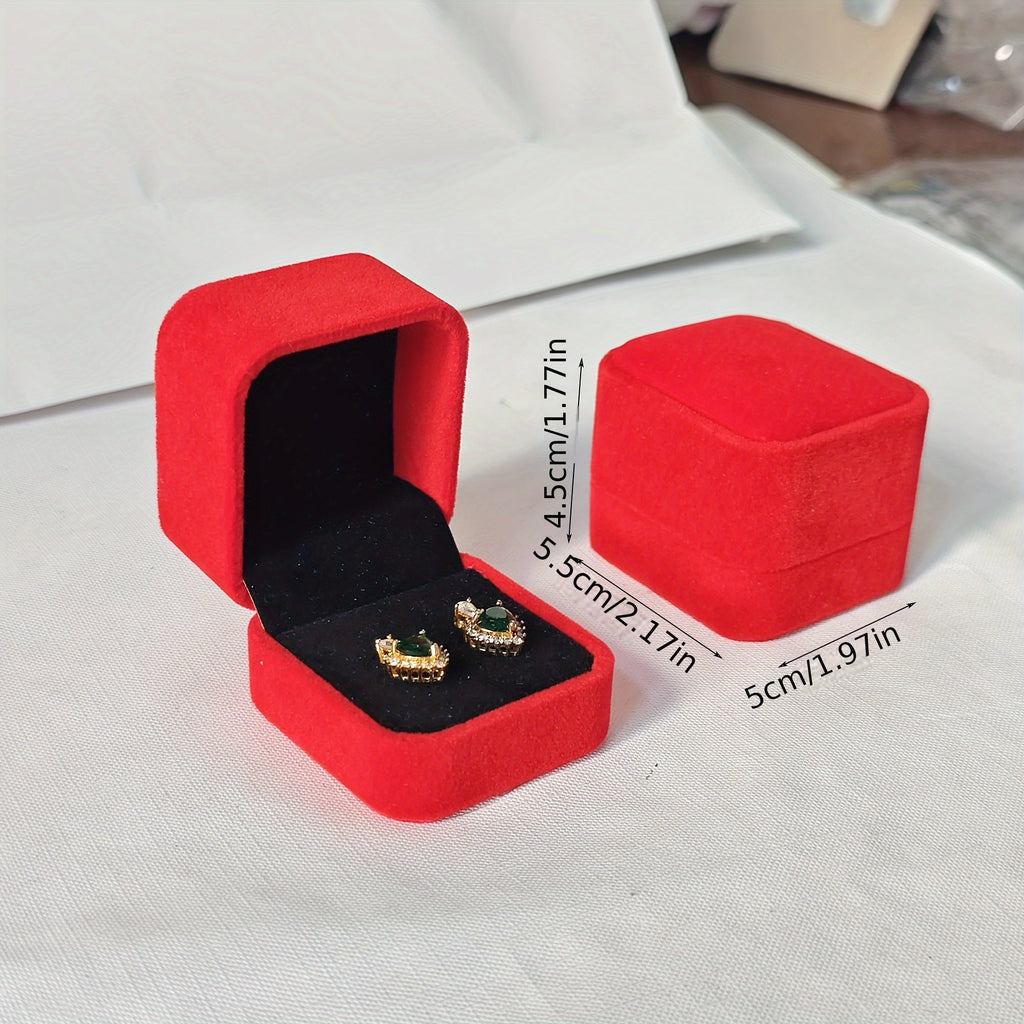 Trendbay 12-Piece Velvet Ring Gift Box Set – Elegant Jewelry Display & Storage Boxes