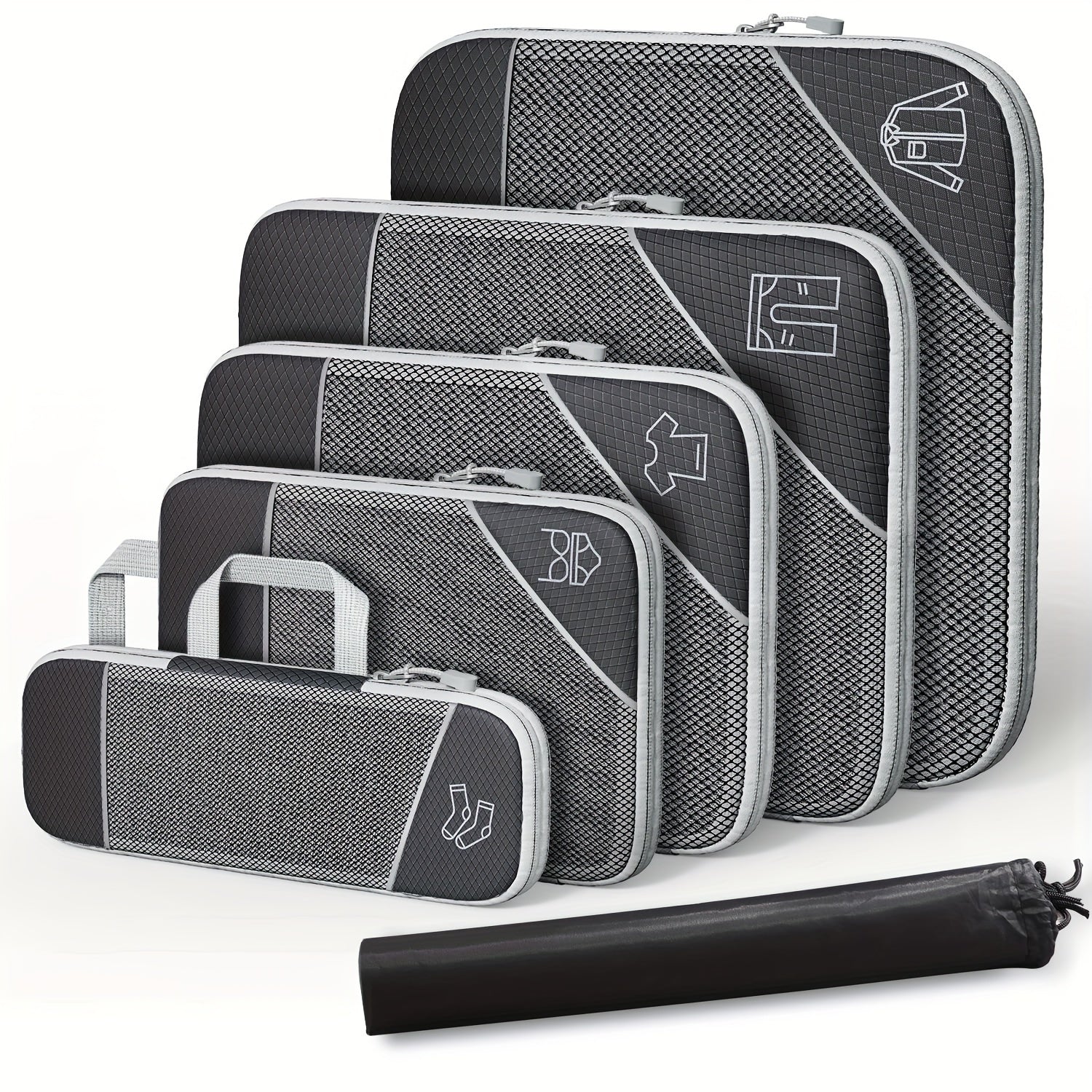 Trendbay 6PCS Compression Packing Cubes Set