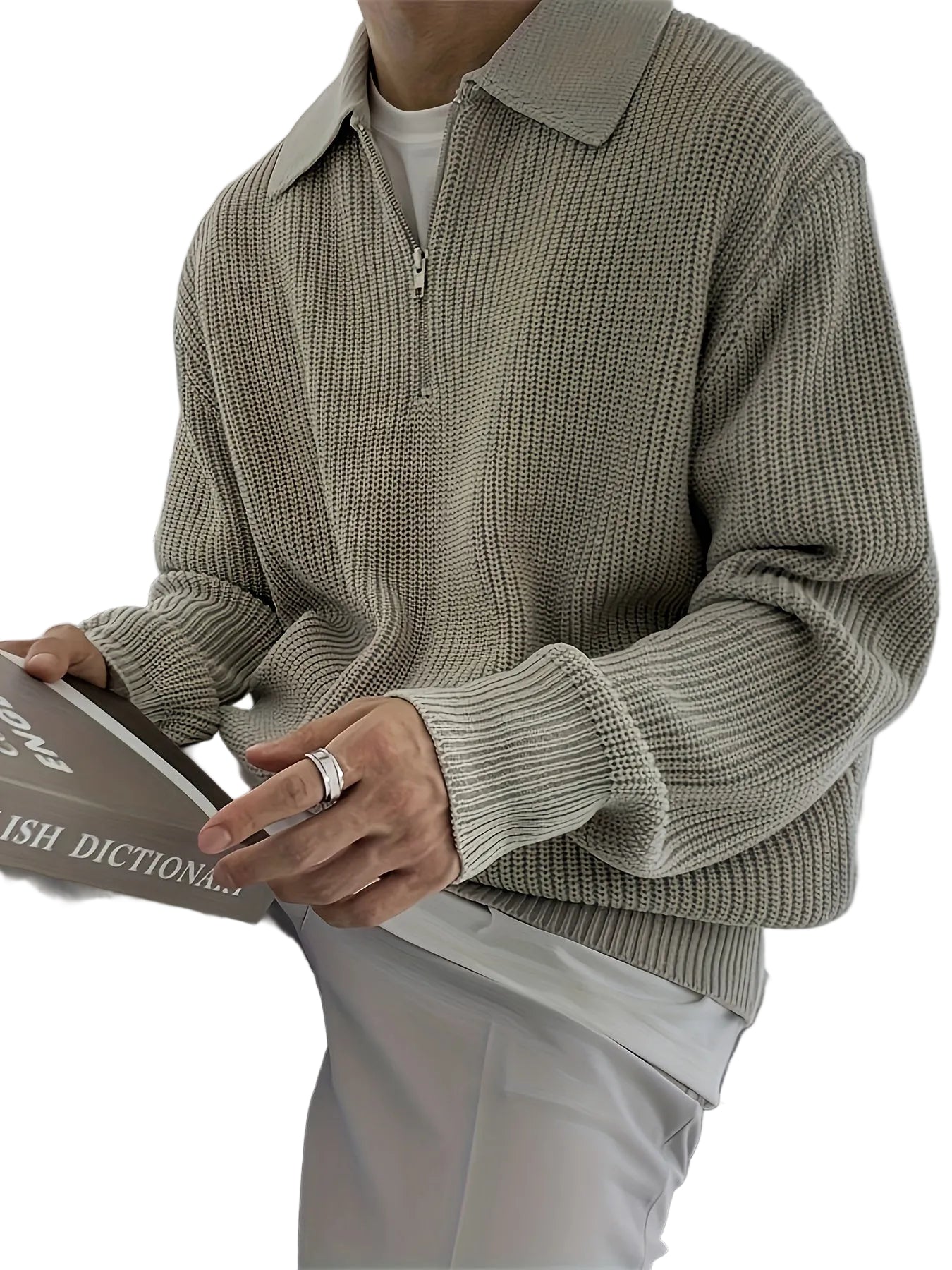 Trendbay Men's Half-Zip Knit Sweater