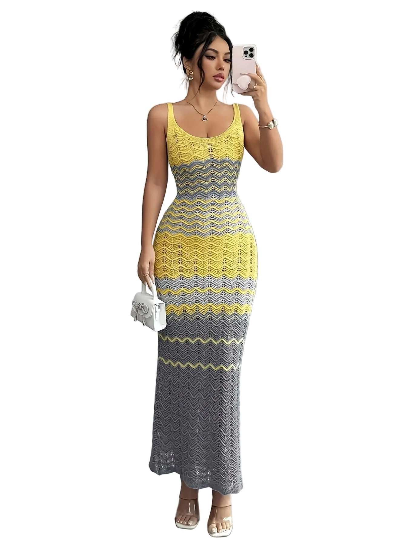 Trendbay Women's Cut-Out V-Neck Maxi Dress