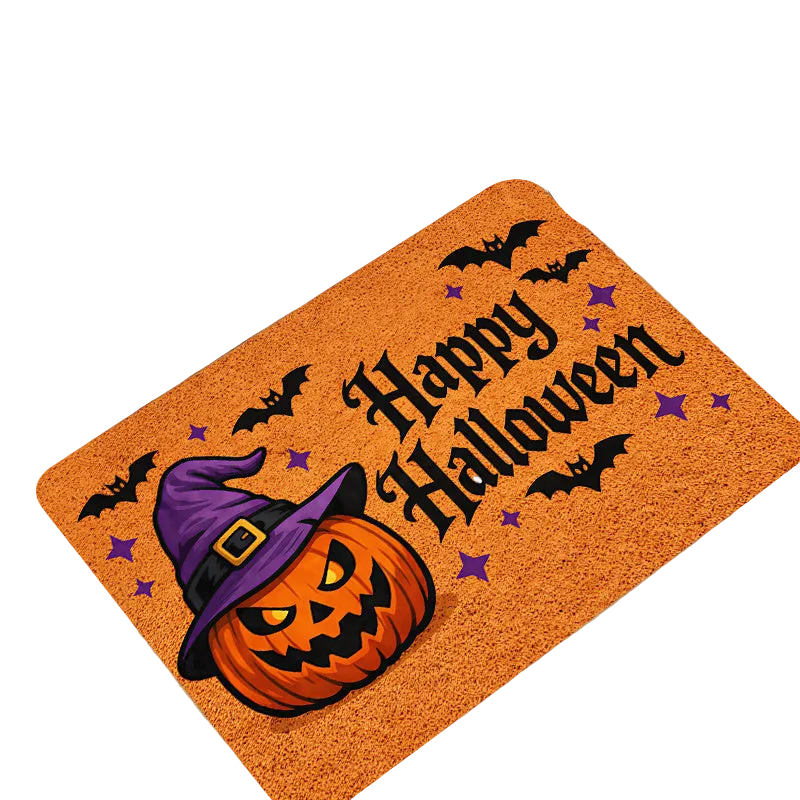 Trendbay Halloween Pumpkin Entrance Door Mat – 2D Flat Printed