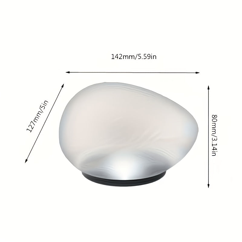 Trendbay 4-LED Solar Pebble Garden Warm Light