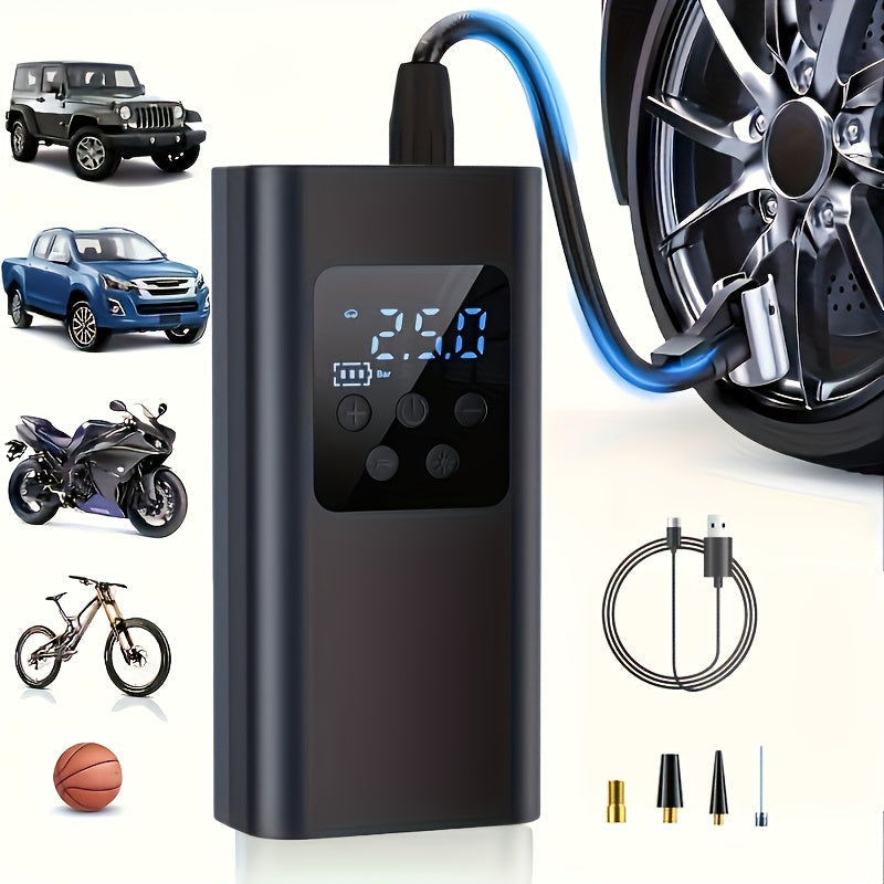 Trendbay Portable Digital Air Compressor “ Wireless Tire Inflator with LED Light