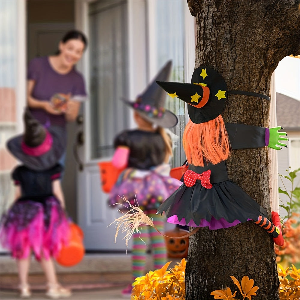 Trendbay 83 × 135CM Halloween Tree Climbing Witch Decoration