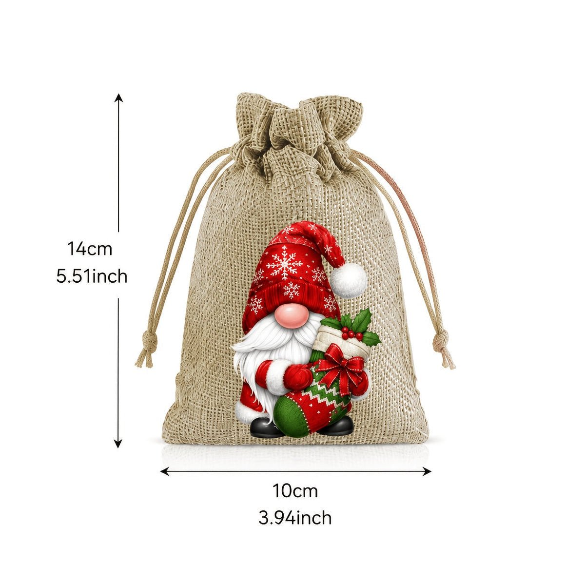 Trendbay 12pcs Christmas Gift Bags 3.94×5.51 In Drawstring Pouche