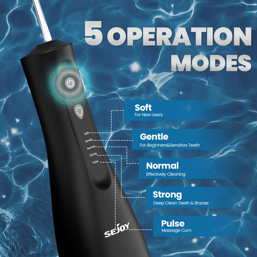 Trendbay Cordless Water Flosser – 4 Modes, 5 Tips, Rechargeable