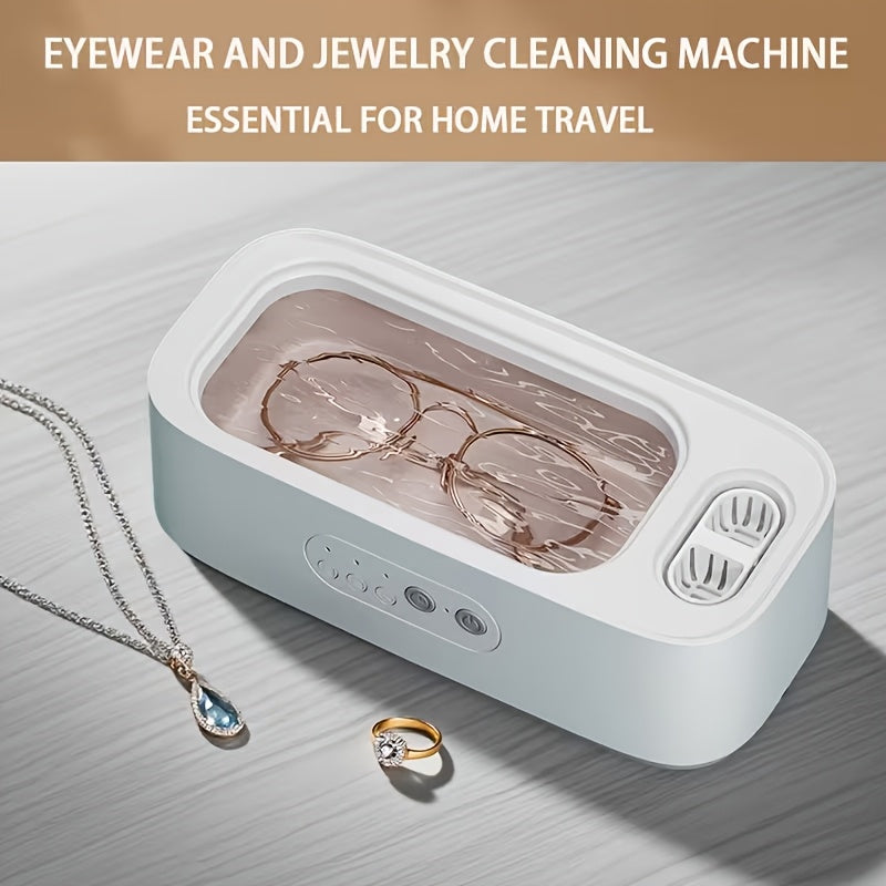 Trendbay USB Rechargeable Ultrasonic Cleaner – 360° Vibration Cleaning Machine for Glasses, Jewelry, Watches & More