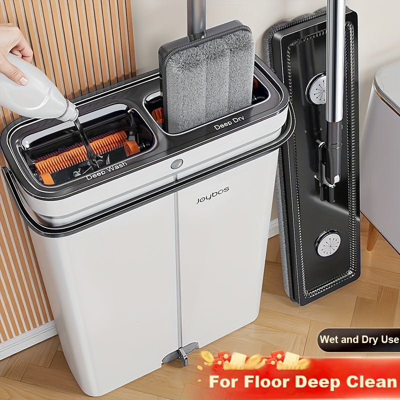 Trendbay Flat Mop & Bucket Set with Dual Water System