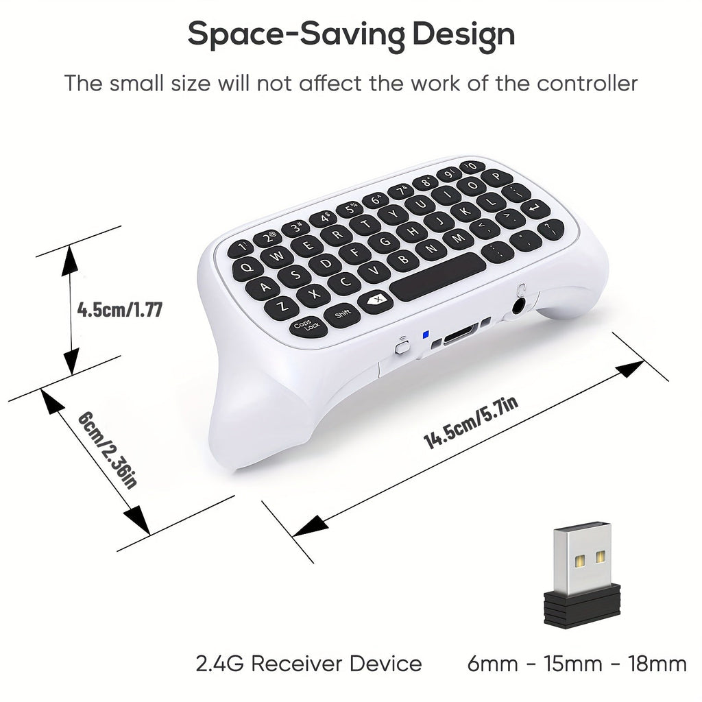 Trendbay Wireless Chatpad Keyboard for Xbox with Audio Jack