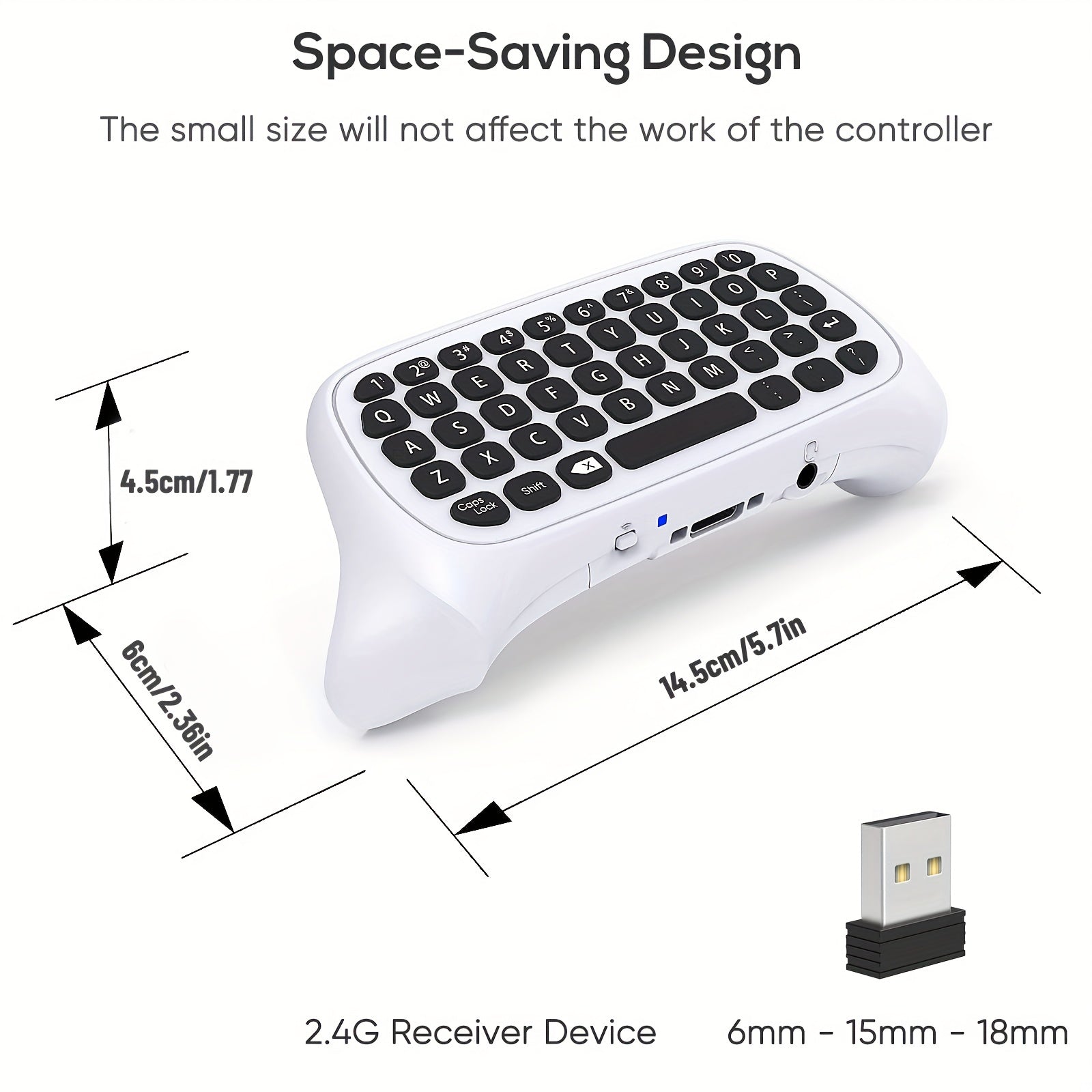 Trendbay Wireless Chatpad Keyboard for Xbox with Audio Jack