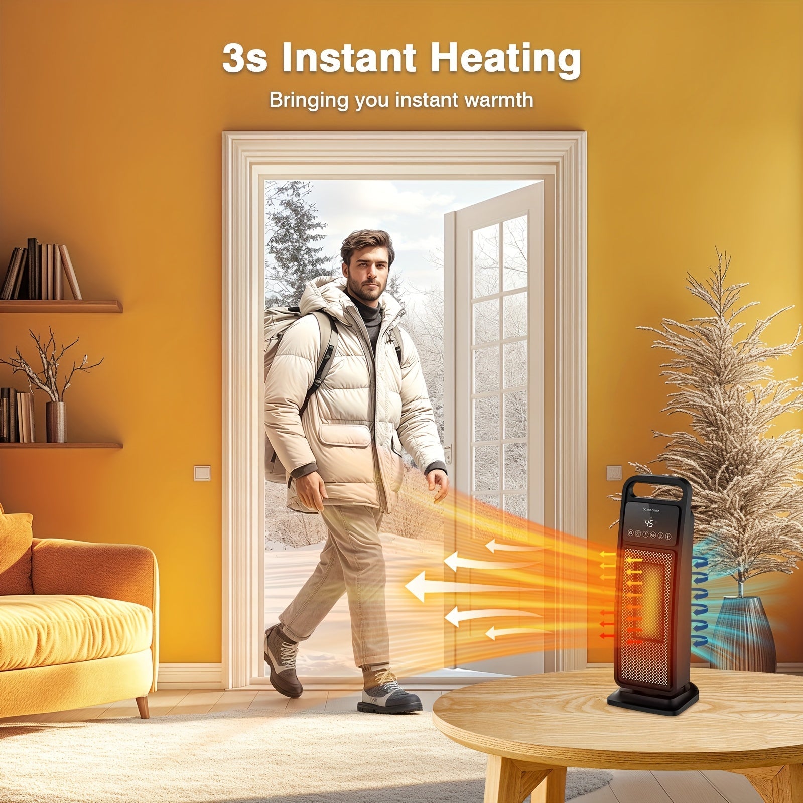Trendbay 2000W Portable Ceramic Heater with Remote