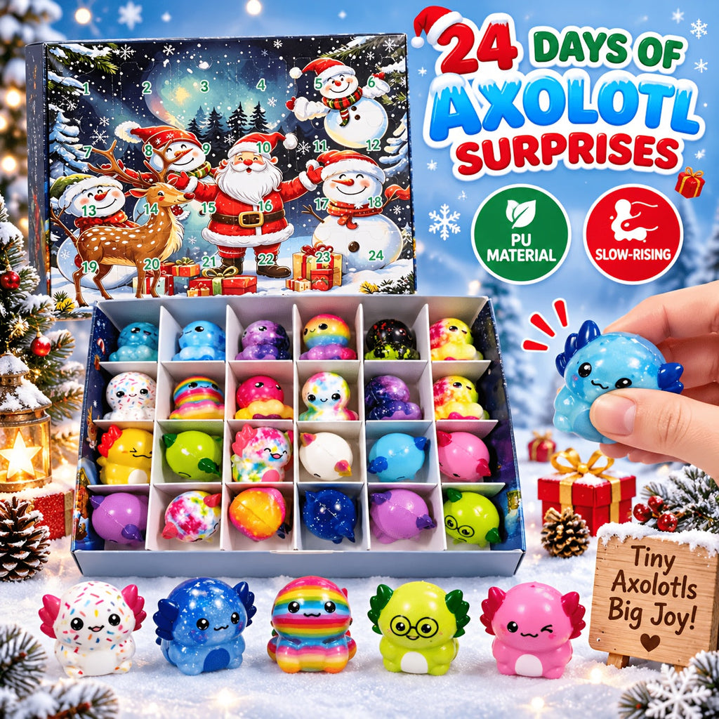 Trendbay 24-Piece Christmas Salamander & Octopus Slow-Rising Toy Set