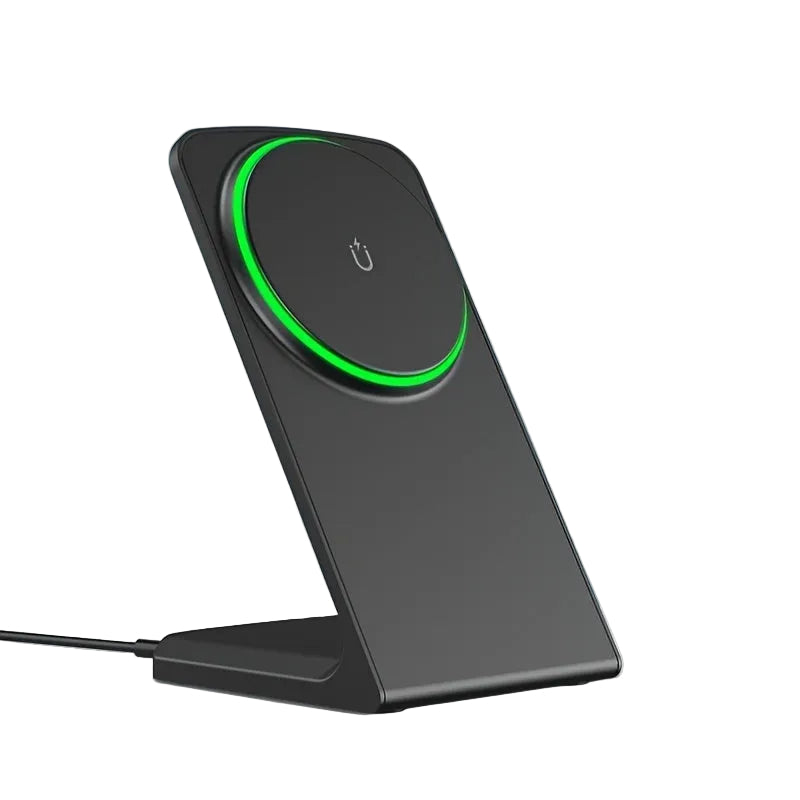 Trendbay Magnetic Wireless Charger – 15W Fast Charging Stand for iPhone & Earbuds