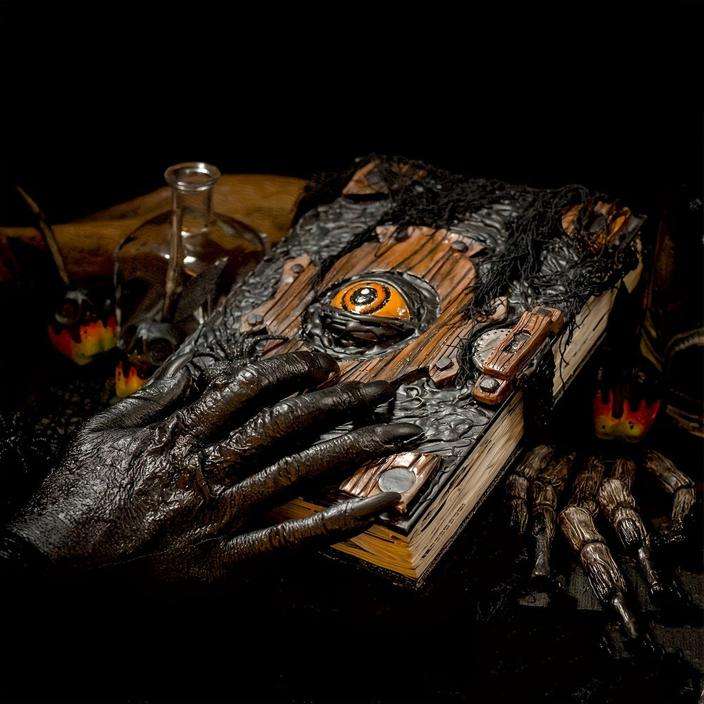 Trendbay Demon Eye Cursed Book Statue Halloween Table Ornament
