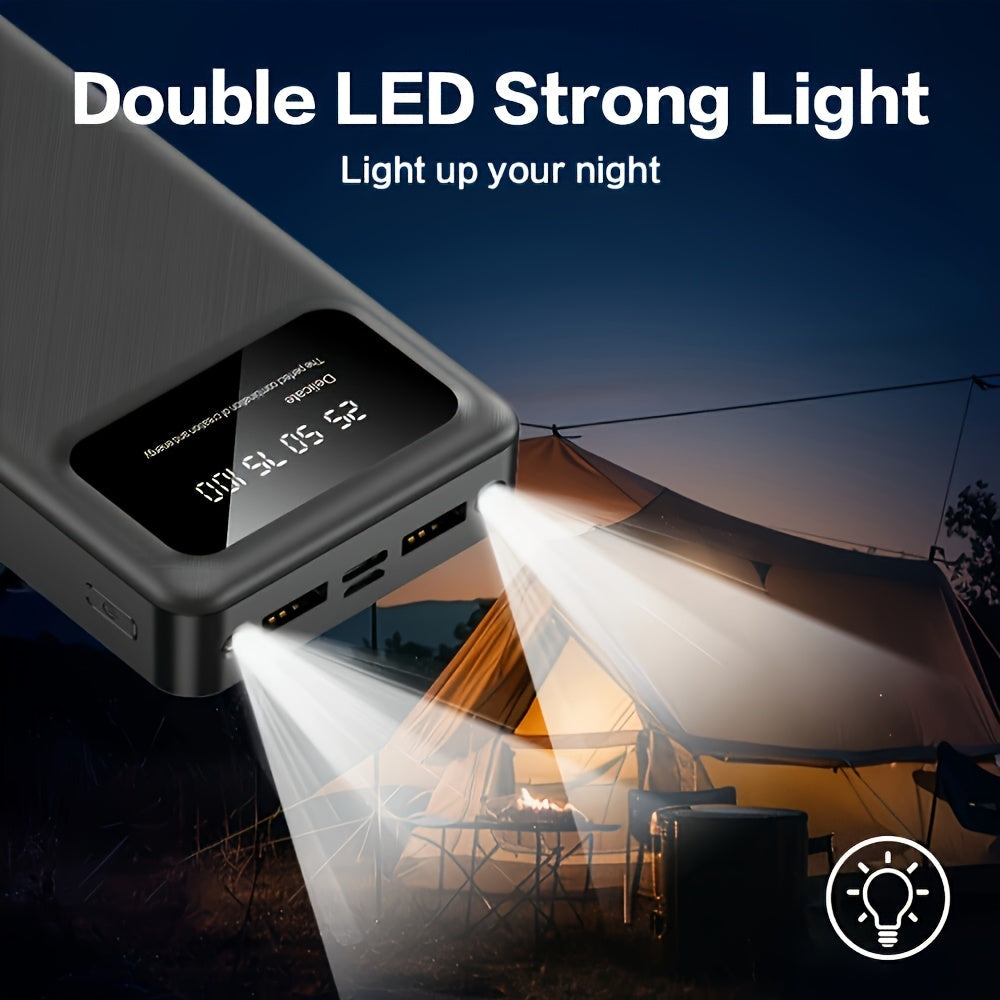 Trendbay 30000mAh Power Bank – Ultra-Thin Fast Charging with Dual Flashlight