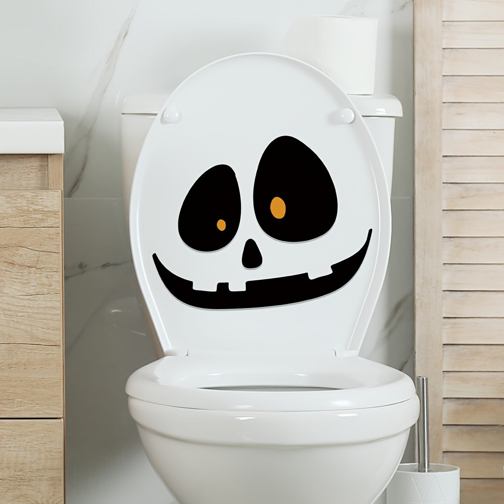 Trendbay Halloween Skull Toilet Lid Sticker – Self-Adhesive Removable
