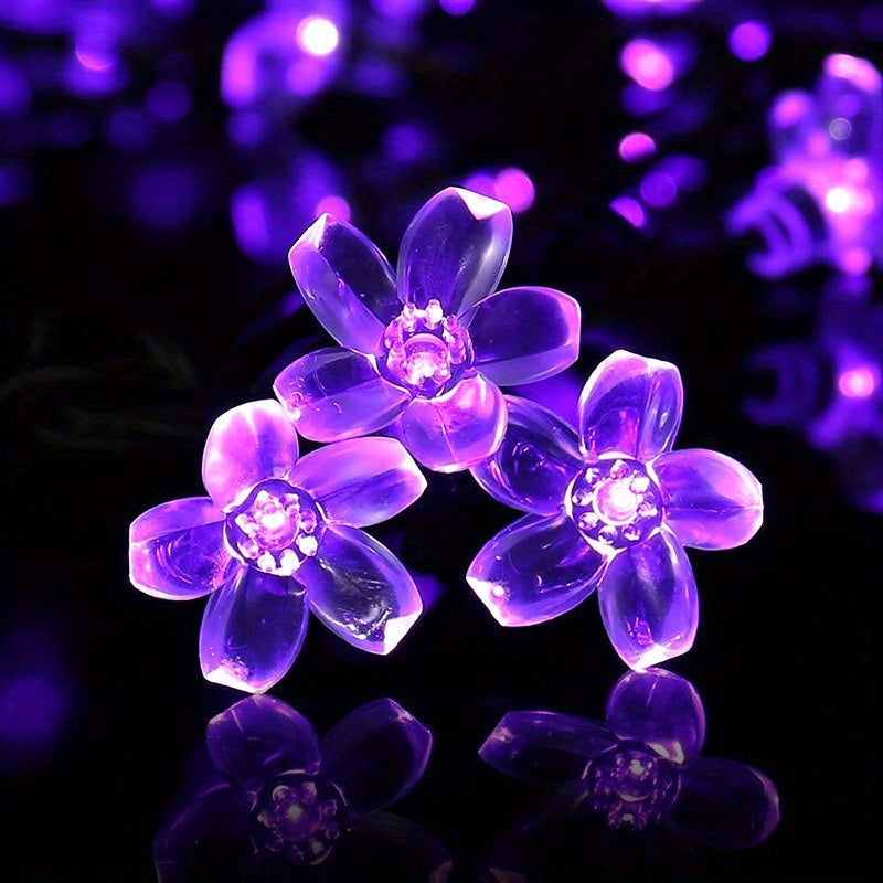 Trendbay 6.5M Solar Purple Cherry Blossom String Lights 30LED