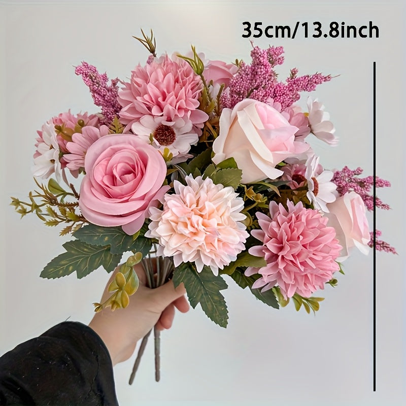 Trendbay 35CM Artificial Autumn Rose Bouquet Faux Flower
