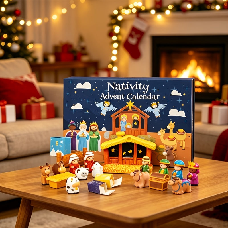 Trendbay 2026 Nativity Advent Calendar 24-Day Christmas Countdown
