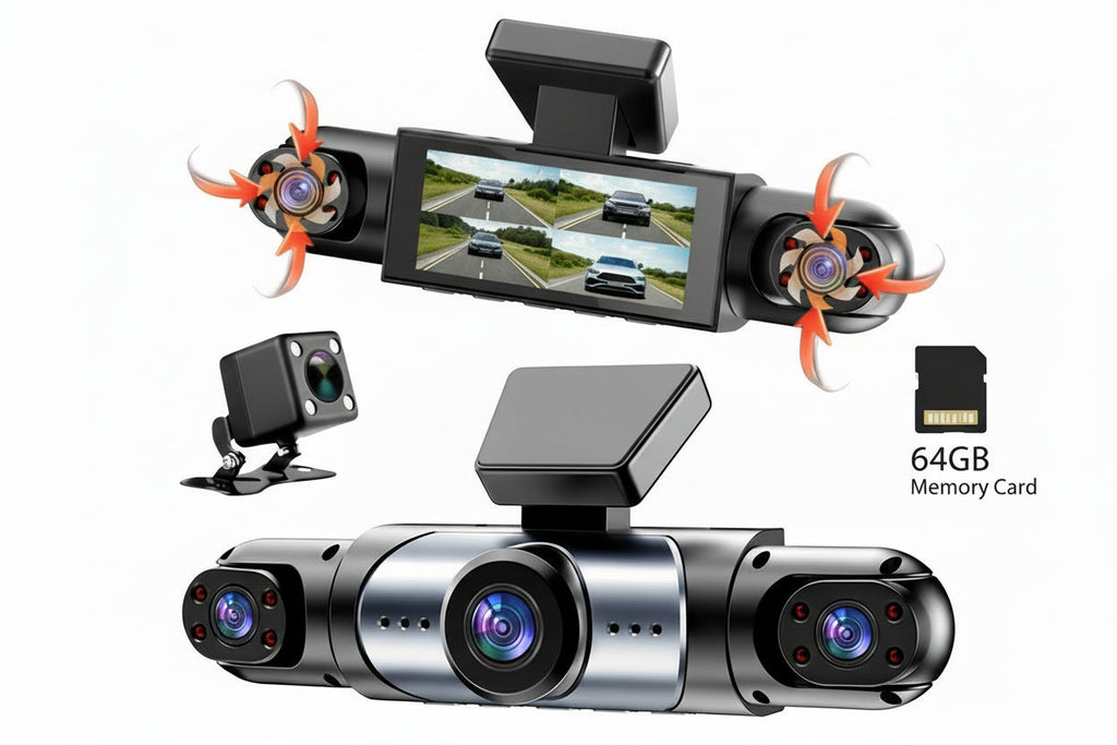 Trendbay 4-Channel 360° Panoramic Dash Cam (1080P)