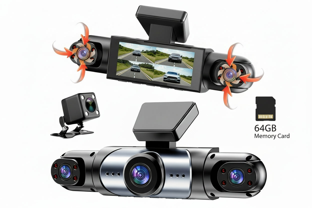 Trendbay 4-Channel 360° Panoramic Dash Cam (1080P)