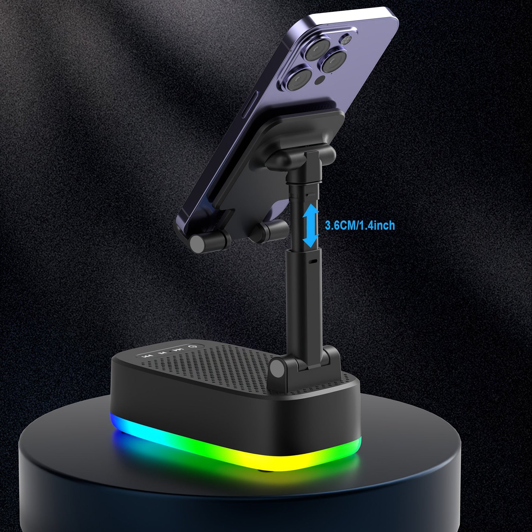 Trendbay 6W Wireless Bluetooth Speaker with Phone Holder – RGB Lights & Power Bank