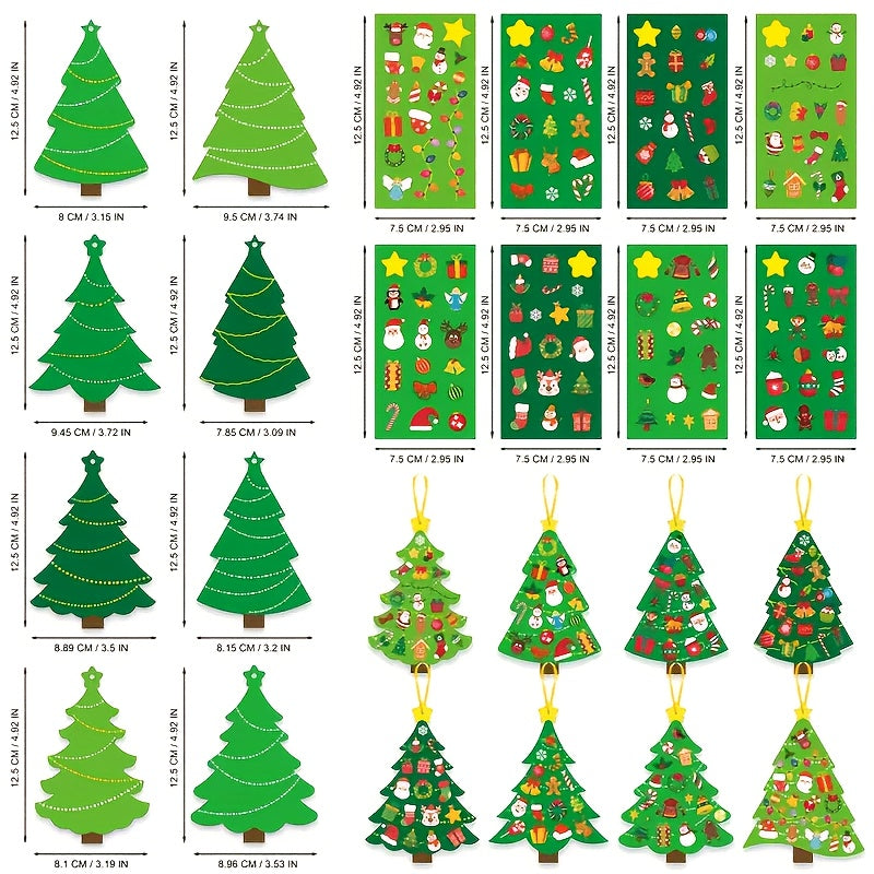 Trendbay Christmas Tree Craft Kit for Kids DIY Holiday Art 8-Set