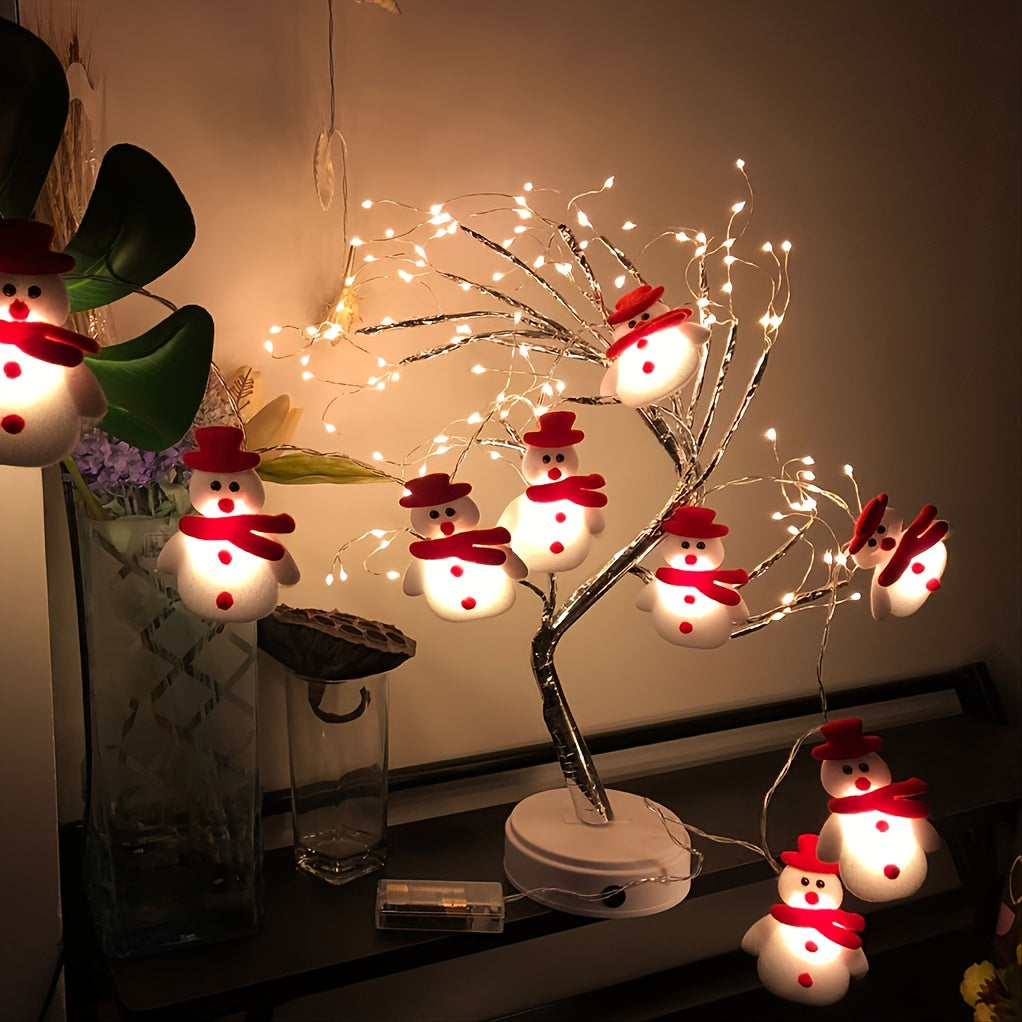 Trendbay LED Christmas Snowman String Lights 3m Plush Snowman Fairy