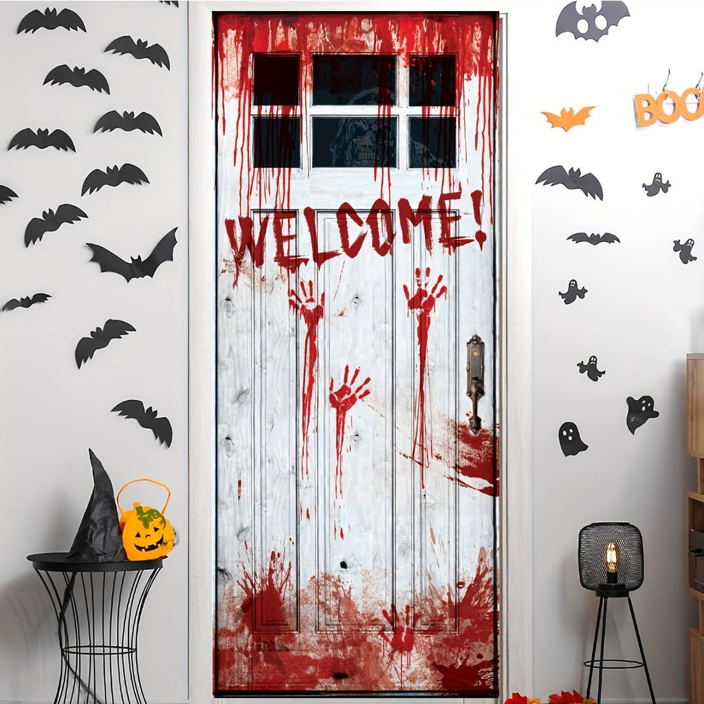 Trendbay 182 × 72CM Halloween Door Sticker Bloody Hand “Welcome”