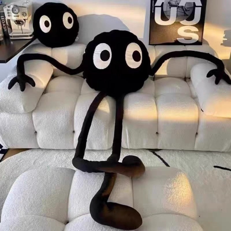 Trendbay 32-Inch Tall Black Coal Ball Plush Doll Cushion