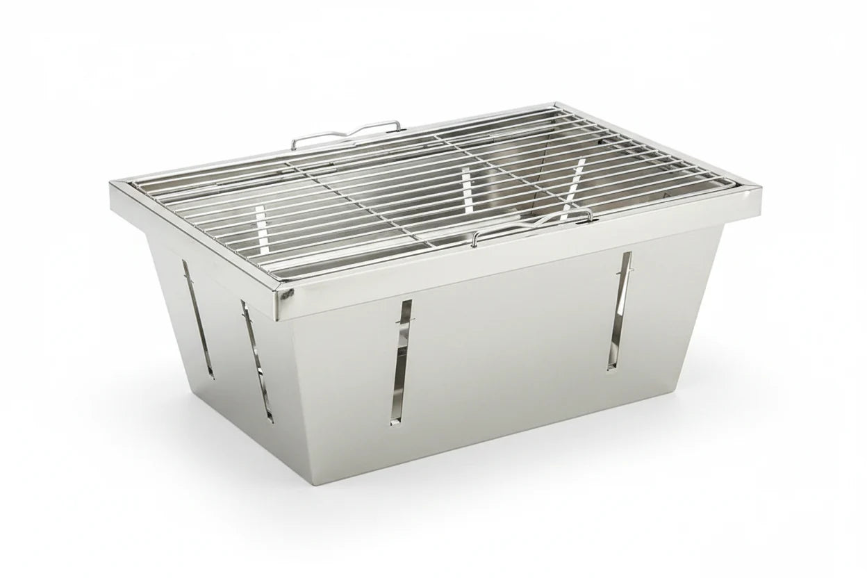 Trendbay Portable Stainless Steel Folding Camping BBQ Grill