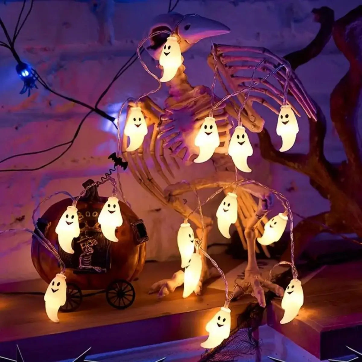 Trendbay 3M 20LED Ghost Halloween String Lights Battery-Powered