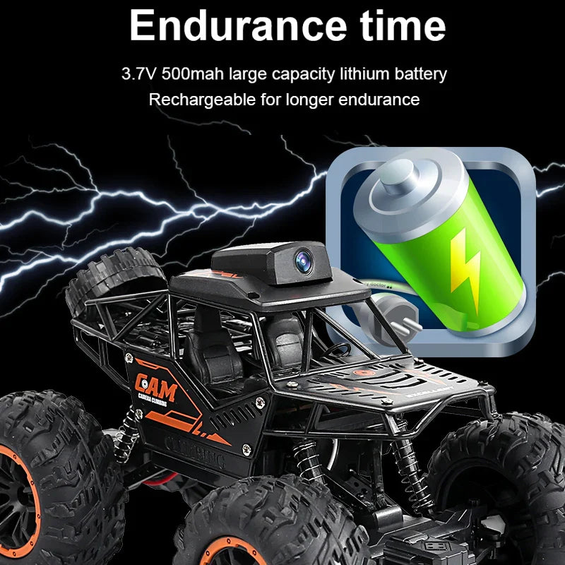 Trendbay RC Stunt Car with HD Camera – FPV WiFi Remote Control 1:18 Climbing SUV Toy