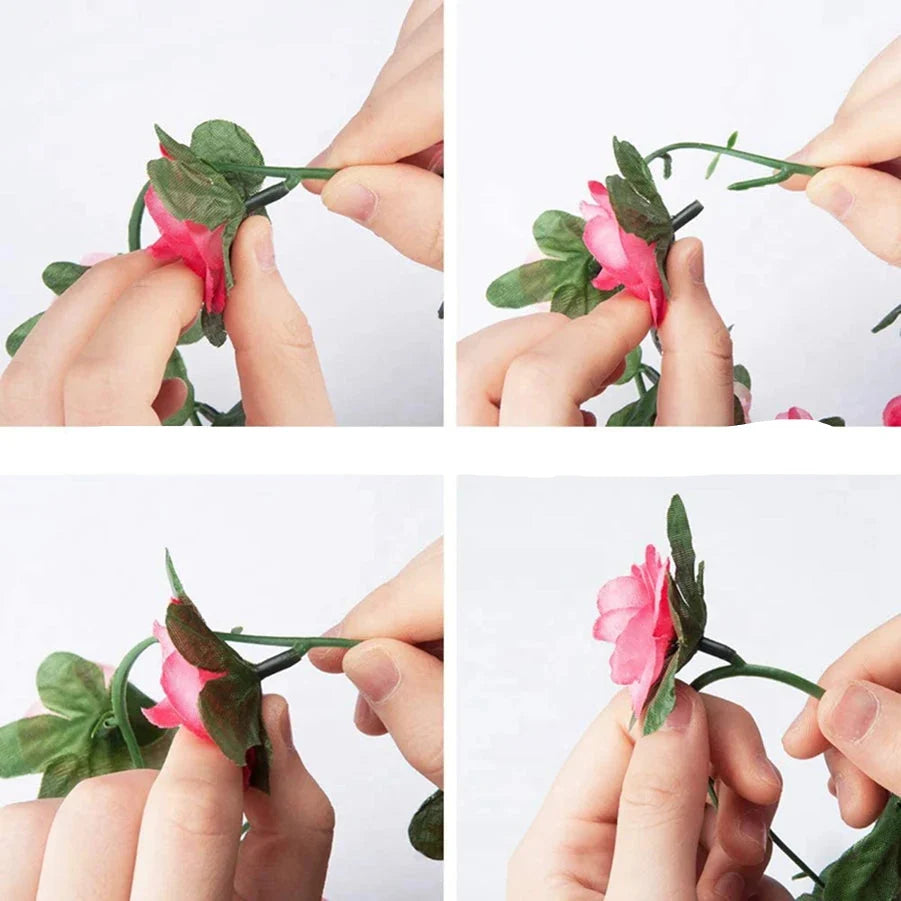 Trendbay 250CM Artificial Rose Flower Garland Silk & Plastic Floral Vine