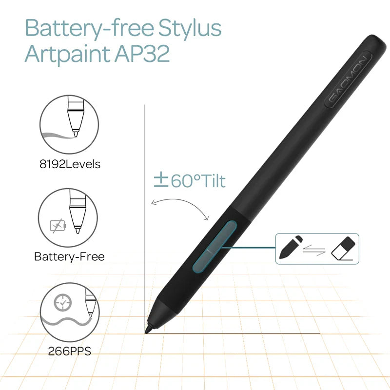 Trendbay M106K Pro Graphics Tablet with Battery-Free Pen