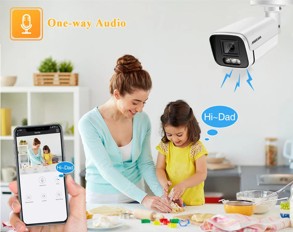 Trendbay 4K 8MP POE Security Camera – Outdoor IP CCTV with Color Night Vision