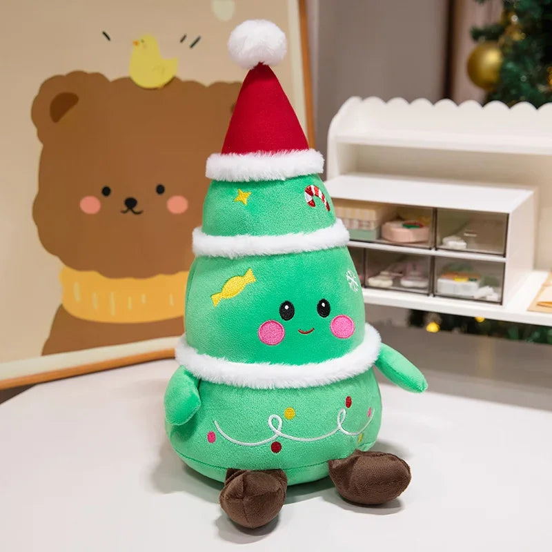 Trendbay Christmas Tree Plush Toy Festive Stuffed Doll for Holiday Decoration