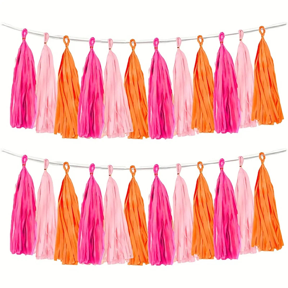 Trendbay 15-Piece 14-Inch / 35CM Vibrant Tassel Garland Banners