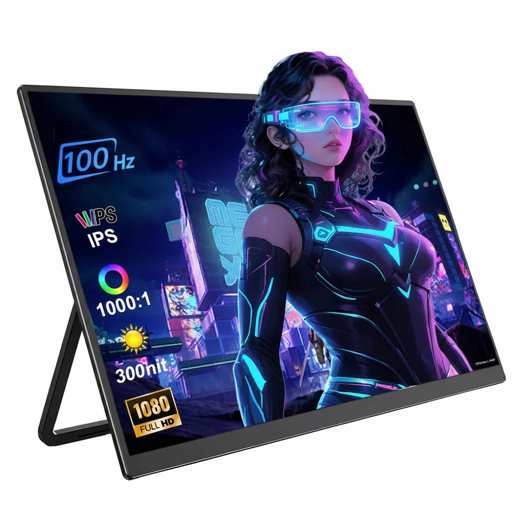 Trendbay 21.5" Portable Monitor“ Full HD 1080P 100Hz IPS USB-C HDMI Display