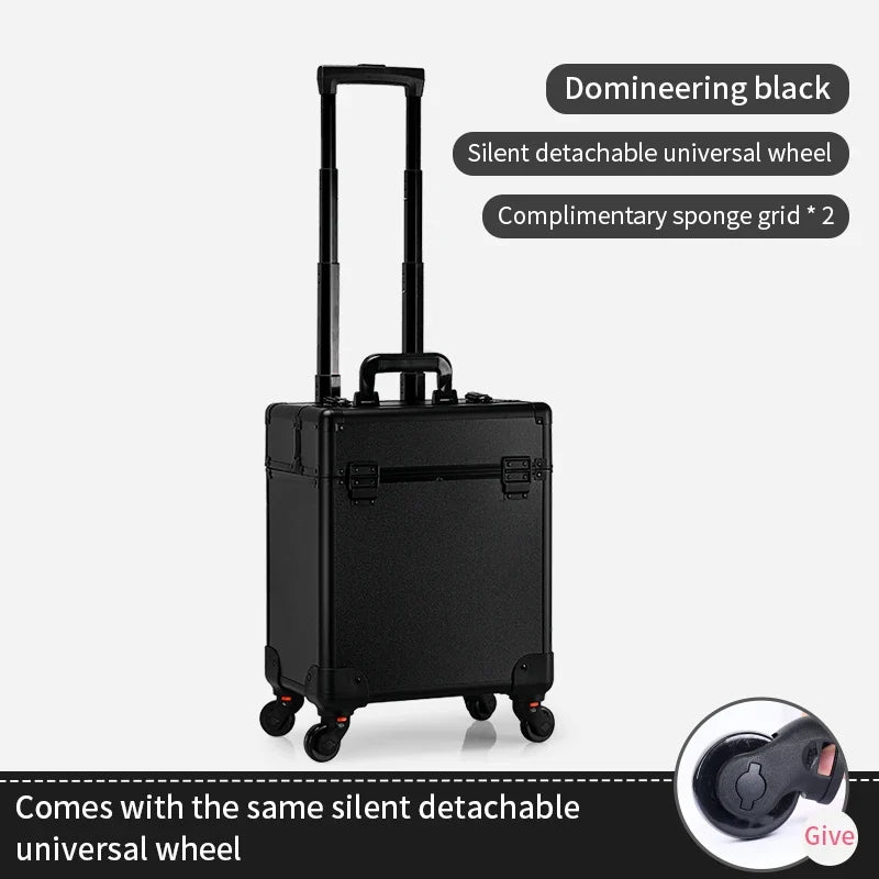 Trendbay Aluminum Rolling Makeup Case
